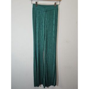 Y2K 90s Pull On Green Wet Seal Stretch Flare‎ Pants Women XS